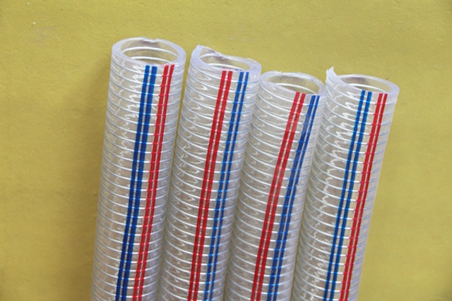 PVC Fio de aço resistente a altas temperaturas Mangueira reforçada com espiral